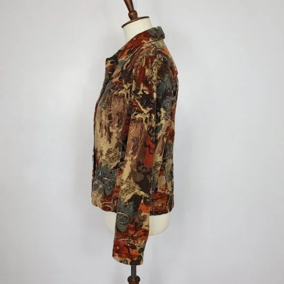 Christopher & Banks Fall Colors Corduroy Blazer Size S - Picture 5 of 13